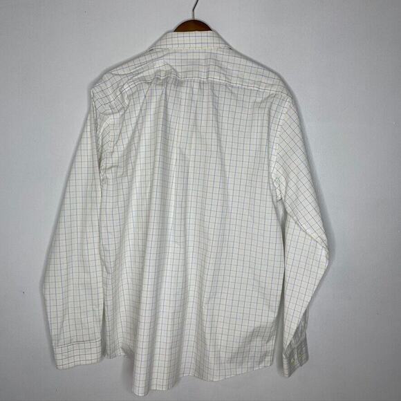 Eddie Bauer Yellow Blue Plaid Casual Button Up Long Sleeve Size L Men - Picture 6 of 6